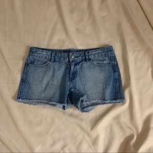 Micheal Kors jean shorts with frayed edges